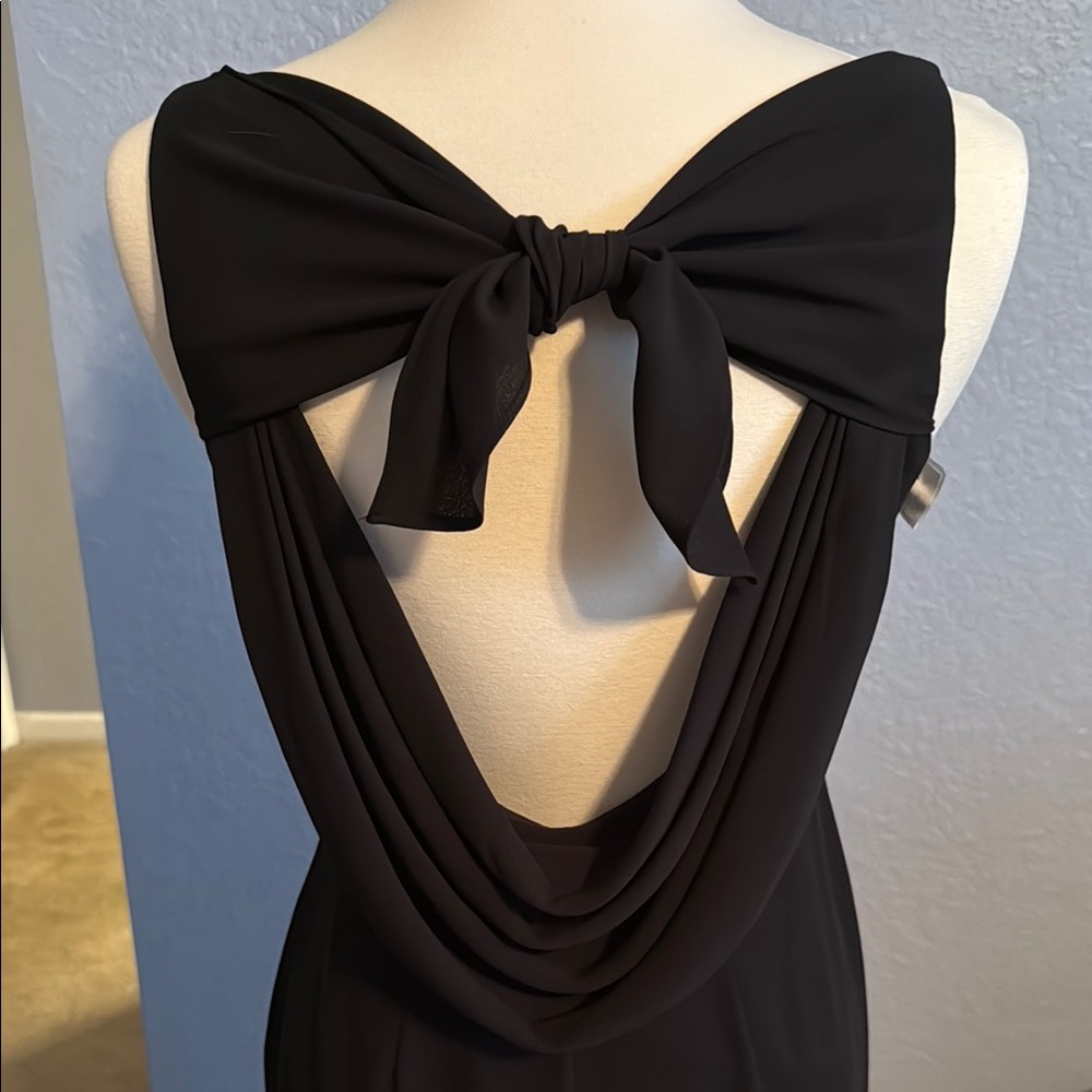 White by Vera Wang Black Bow-Back Dress